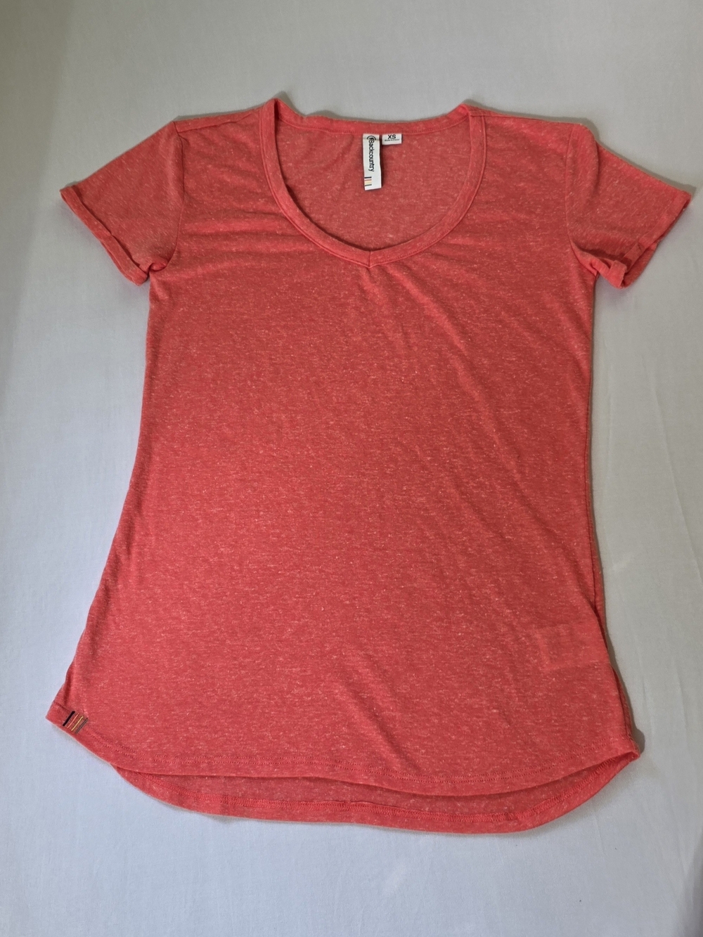 Backcountry Heathered Coral Women's Scoop Neck Tee #0001